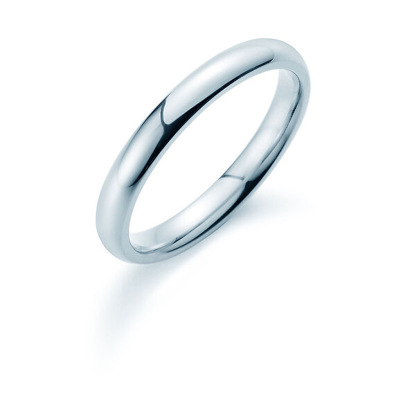 Ring Classic 3mm in 14K Weißgold poliert