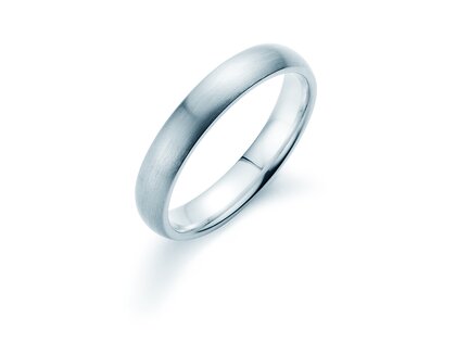 Ring Classic 4mm in 9K Weißgold matt