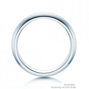 Ring Classic 4mm in 9K Weißgold matt