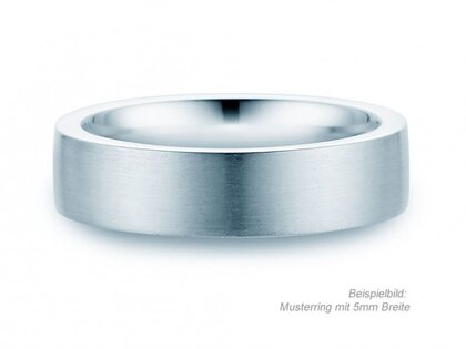 Ring Modern 4mm in 9K Weißgold matt