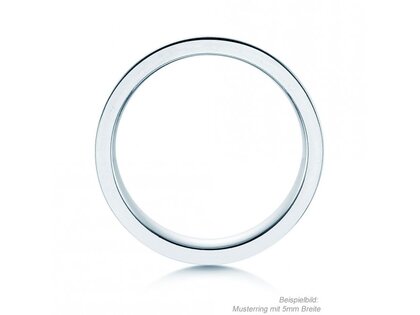 Ring Modern 4mm in 9K Weißgold matt