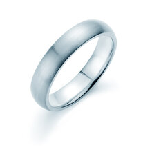 Ring Classic 4,5mm in 9K Weißgold matt