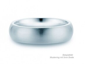 Ring Classic 5mm in 9K Weißgold matt