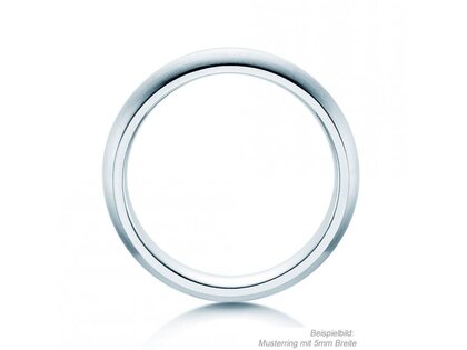 Ring Classic 5mm in 9K Weißgold matt