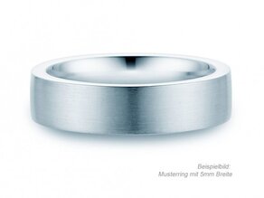 Ring Modern 5mm in 9K Weißgold matt