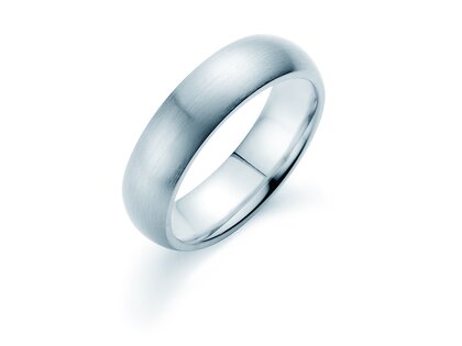 Ring Classic 5,5mm in 9K Weißgold matt