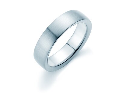 Ring Infinity 5,5mm in 9K Weißgold matt