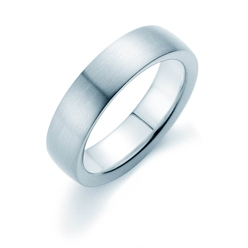 Ring Infinity 6mm in Platin 950/- matt