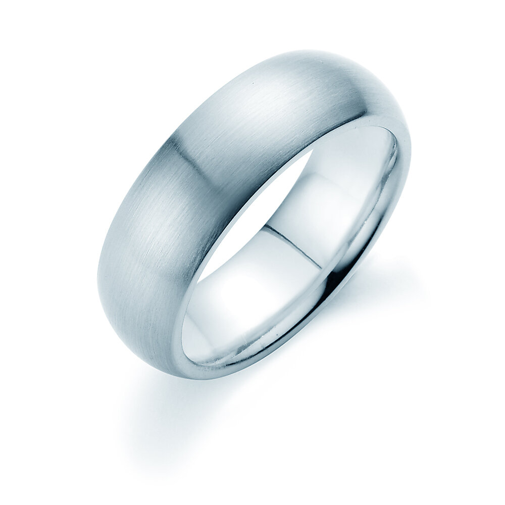 Ring Classic 7mm in Silber 925/- matt