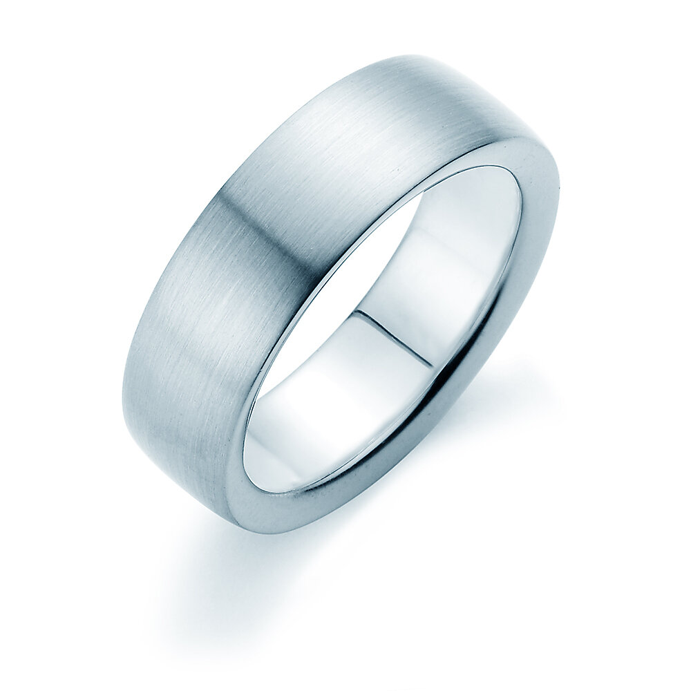 Ring Infinity 7mm in Silber 925/- matt