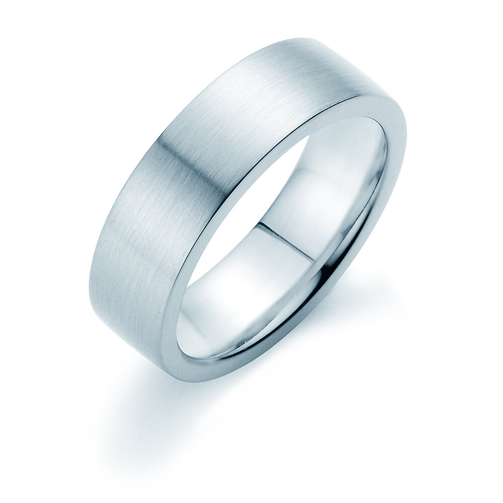Ring Modern 6,5mm in Silber 925/- matt