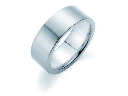 Ring Modern 8mm in Silber 925/- matt
