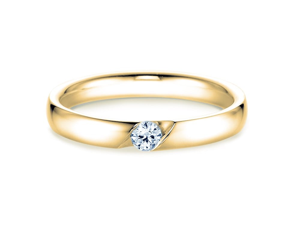 Spannring Italic in 18K Gelbgold