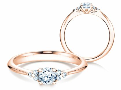 Diamantring Vivid Diamond in 18K Roségold mit Diamanten 0,43ct G/SI