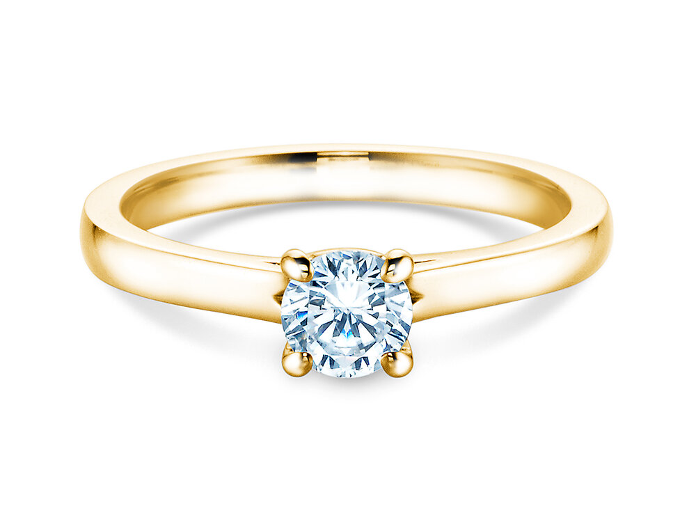 Solitärring Romance in 9K Gelbgold mit Labordiamant 0,50ct E/VS