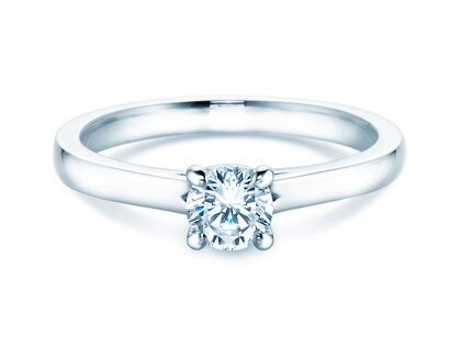 Solitärring Romance in 9K Weißgold mit Diamant 0,50ct