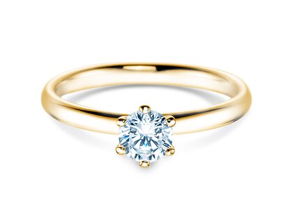 Solitärring Classic 6 in Gelbgold