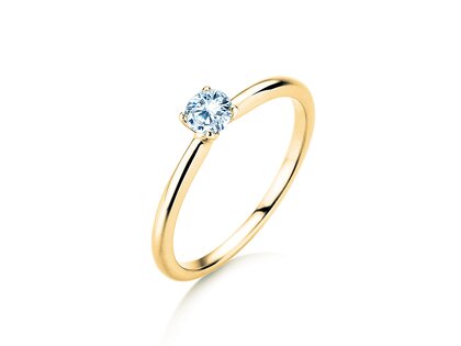 Solitärring Classic 4 in Gelbgold