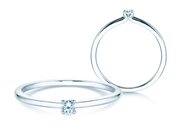 Solitärring Classic 4 in 14K Weißgold mit Diamant 0,05ct G/SI