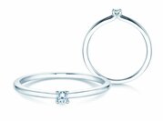 Solitärring Classic 4 in Silber 925/- mit Diamant 0,05ct G/SI