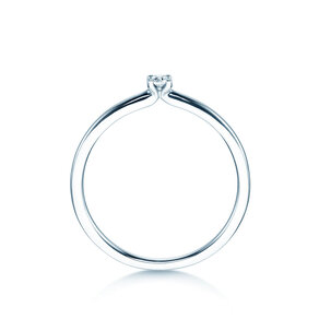 Solitärring Classic 4 in Silber 925/- mit Diamant 0,05ct G/SI