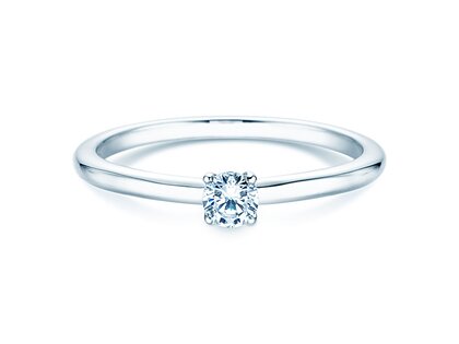 Solitärring Classic 4 in Silber 925/- mit Labordiamant 0,15ct E/VS