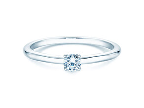 Solitärring Classic 4 in Silber 925/- mit Labordiamant 0,15ct E/VS