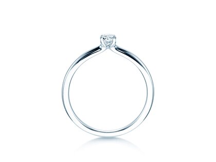 Solitärring Classic 4 in Silber 925/- mit Labordiamant 0,15ct E/VS