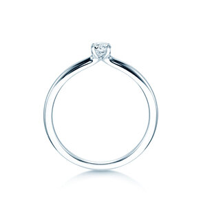 Solitärring Classic 4 in Silber 925/- mit Labordiamant 0,15ct E/VS