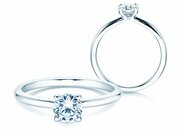 Solitärring Classic 4 in 9K Weißgold mit Diamant 0,50ct
