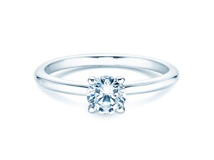 Solitärring Classic 4 in 9K Weißgold mit Diamant 0,50ct