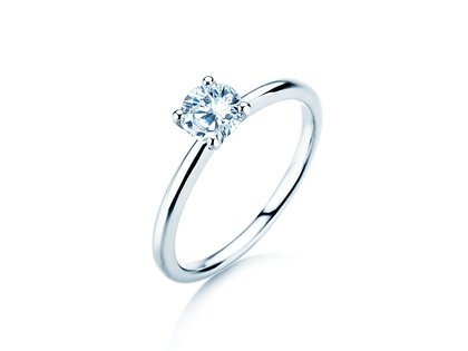 Solitärring Classic 4 in 9K Weißgold mit Diamant 0,50ct