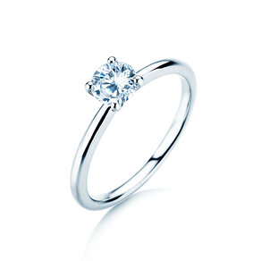 Solitärring Classic 4 in 9K Weißgold mit Diamant 0,50ct