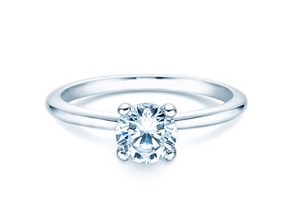 Solitärring Classic 4 in 9K Weißgold mit Diamant 1,00ct