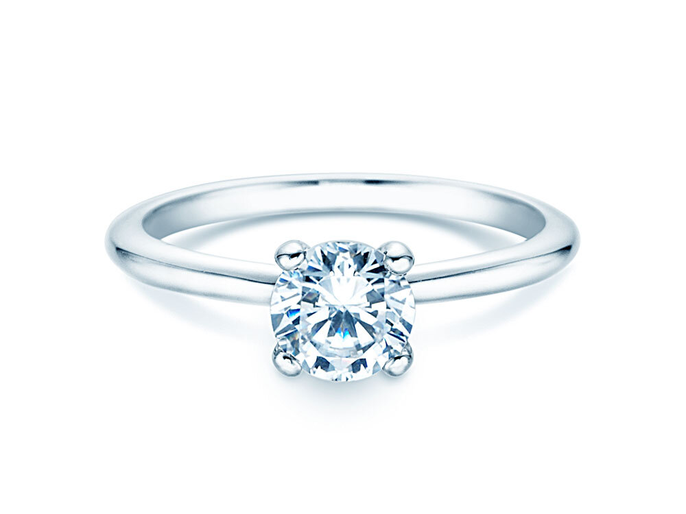 Solitärring Classic 4 in Platin 950/- mit Diamant 2,50ct G/SI