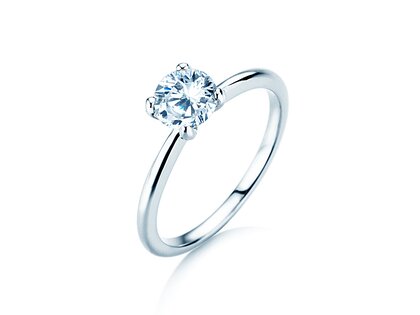 Solitärring Classic 4 in 9K Weißgold mit Diamant 1,00ct