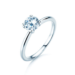 Solitärring Classic 4 in 9K Weißgold mit Diamant 1,00ct
