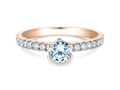 Diamantring Classic Pavé in Roségold