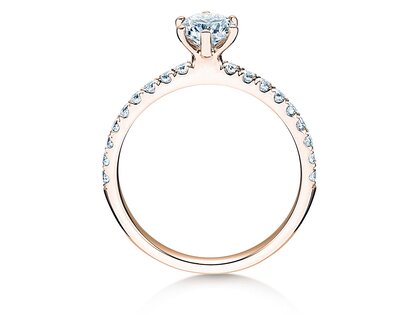Diamantring Classic Pavé in Roségold