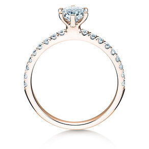 Diamantring Classic Pavé in Roségold