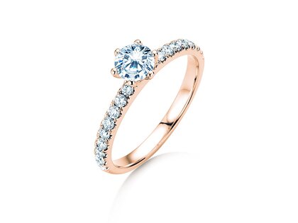 Diamantring Classic Pavé in Roségold