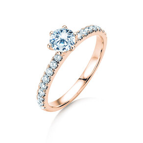 Diamantring Classic Pavé in Roségold