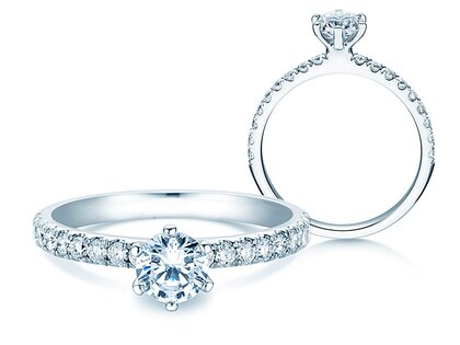 Ring Classic Pavé in Weißgold