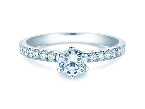Ring Classic Pavé in Weißgold