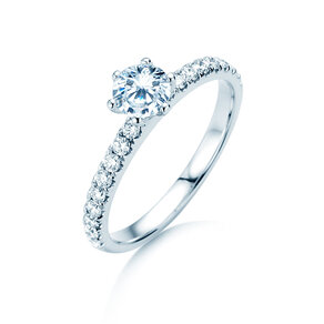 Ring Classic Pavé in Weißgold