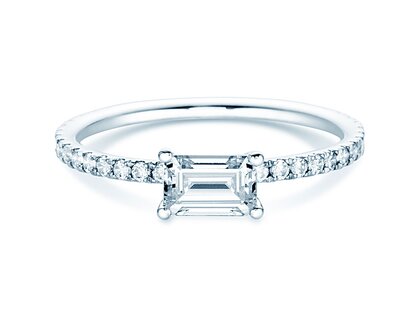 Diamantring Emerald-Cut