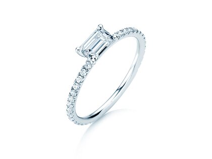 Diamantring Emerald-Cut