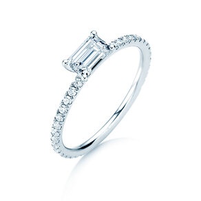 Diamantring Emerald-Cut