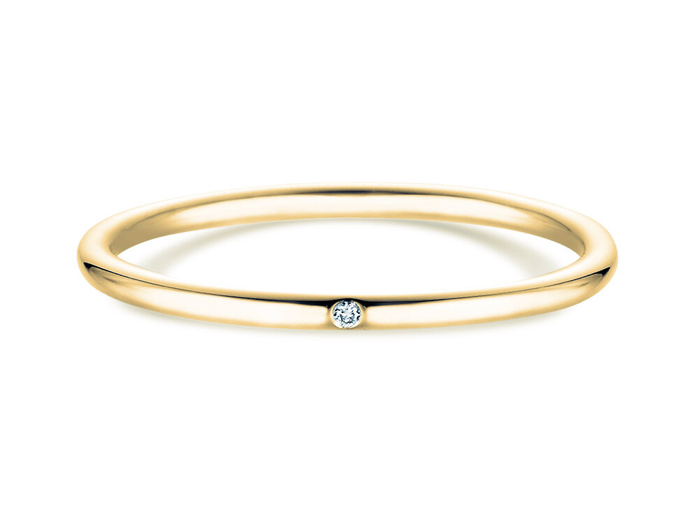 Solitärring Promise Petite in 9K Gelbgold mit Diamant 0,005ct G/SI