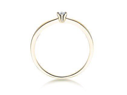 Solitärring Classic Petite in 14K Gelbgold mit Diamant 0,05ct G/SI